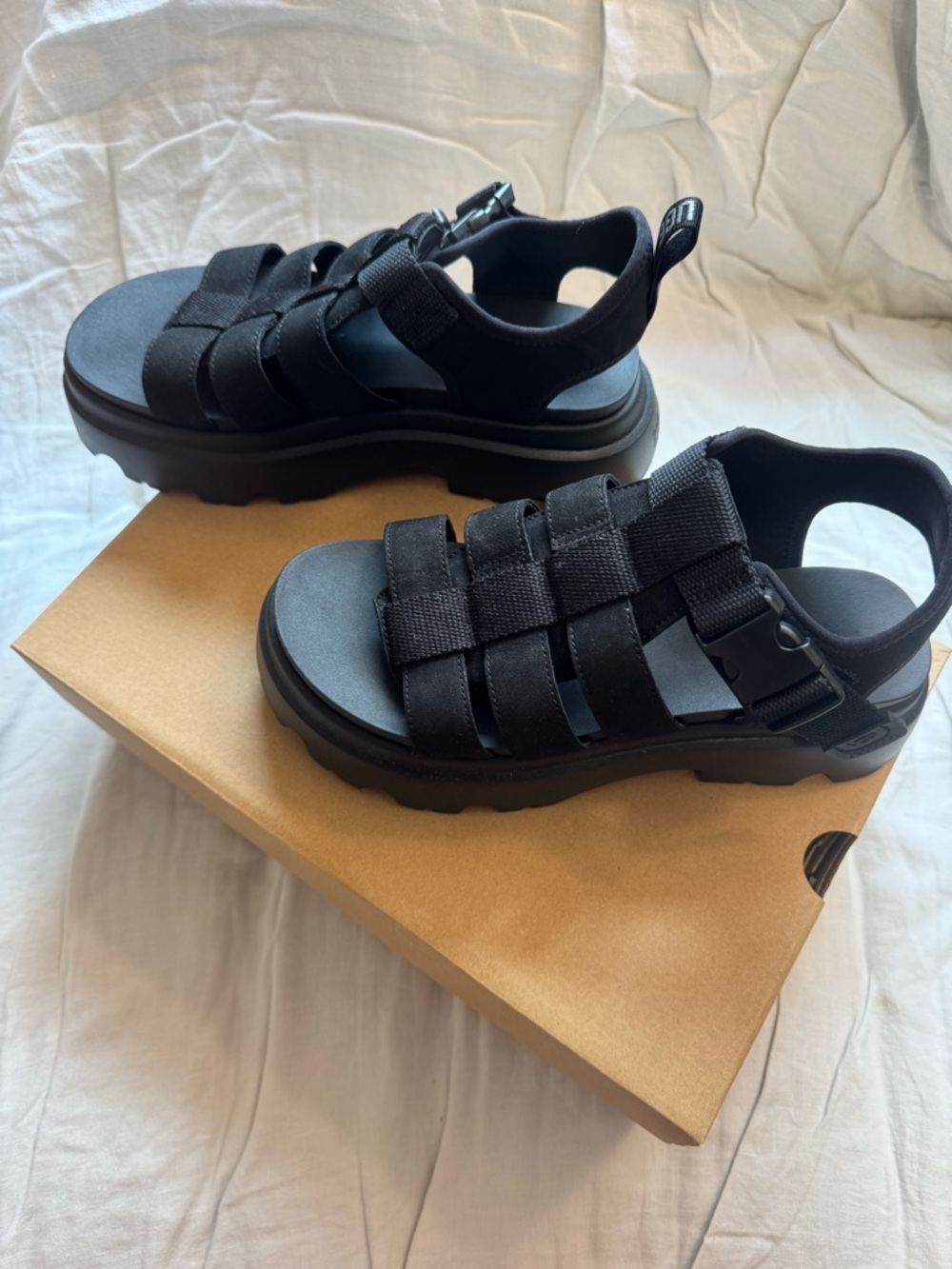 NWT UGG Cora Platform Sandals in Black - Picture 10 of 10